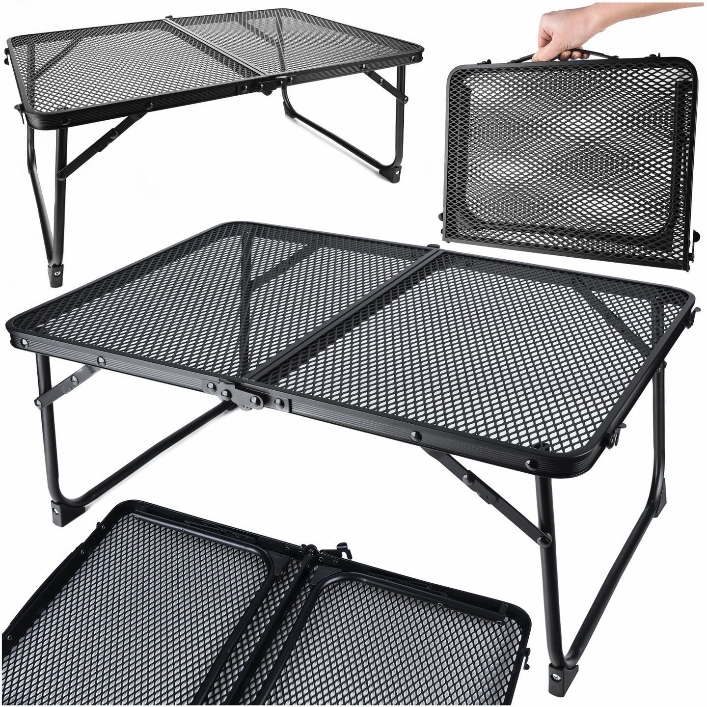 Stolik Turystyczny Biwakowy Kempingowy Aluminiowy 60x40cm Kamper NOWY