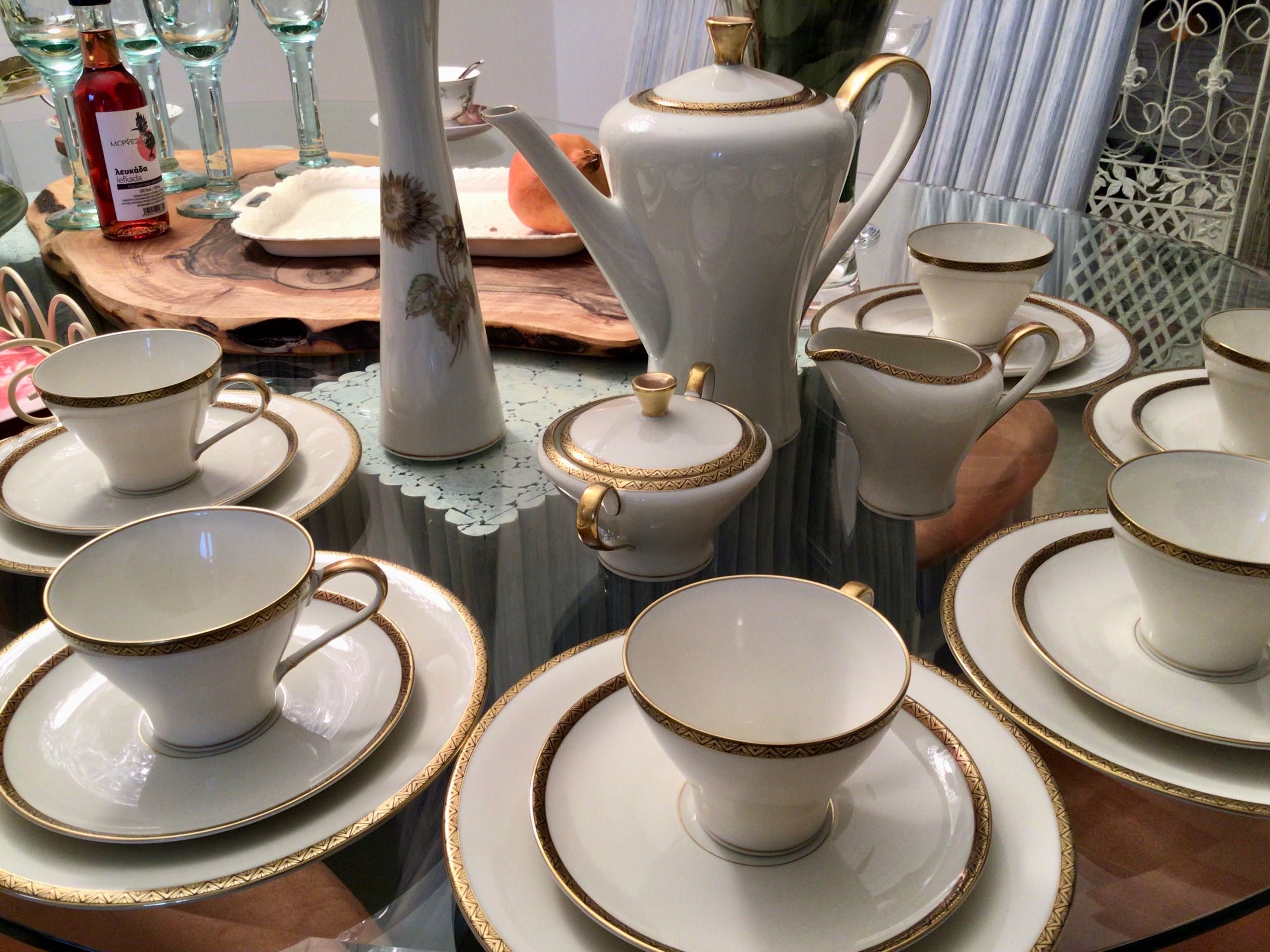 Bavaria Edelstein serwis do kawy herbaty 6 osób antyk Porcelana