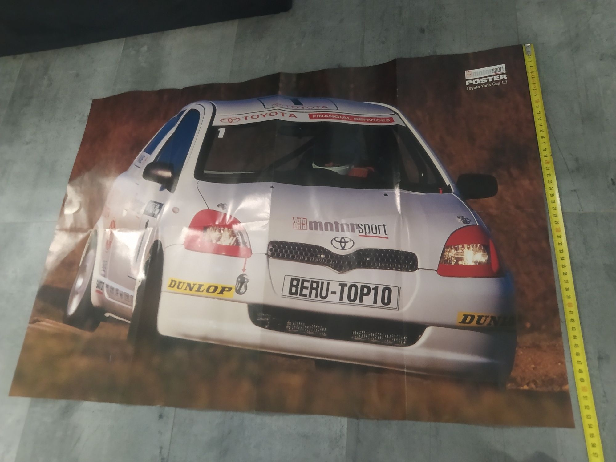 2001 Toyota Yaris CUP Plakat Nowy Retro 22 lata