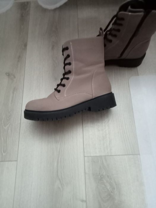 Buty za kostkę kolor ciemny beż