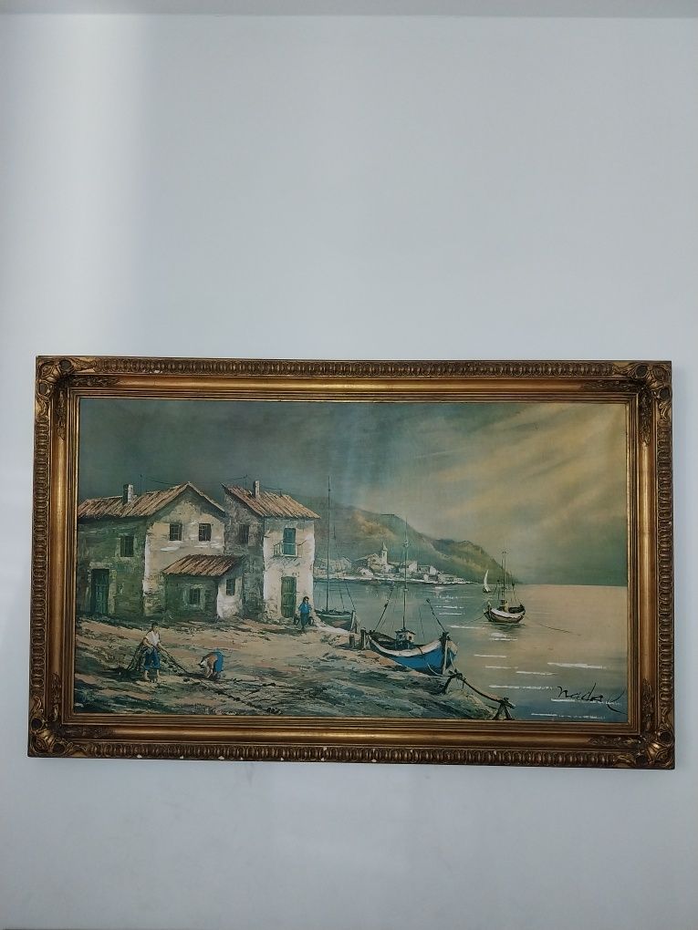 Quadro grande e antigo "Nadal"