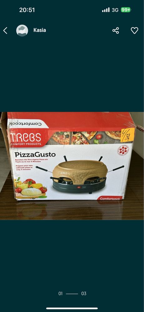 PizzaGusto piec do pizzerinek dla 6 osob majowka pizza