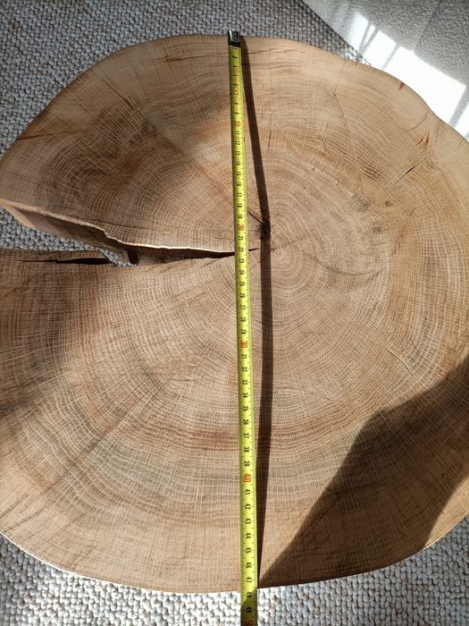 Stolik kawowy plaster drewna