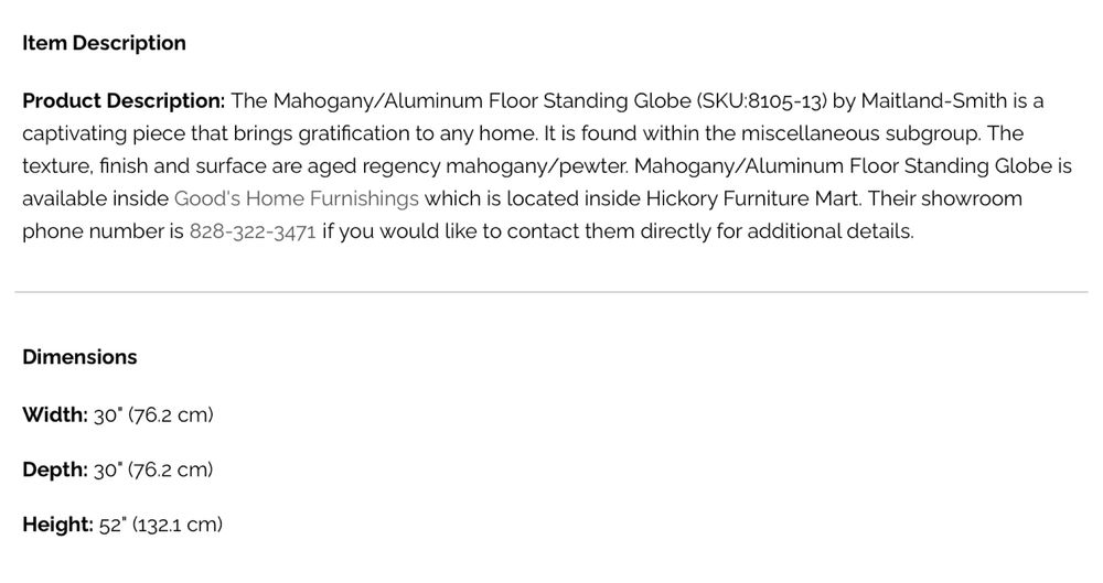 Глобус Maitland Smith Eagle World Globe