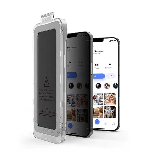 Szkło prywatyzujące Tech-Protect Quick Set Spy+ 2-pack na iPhone 12 /