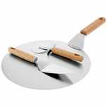 Łopata łopatka do pizzy 30 cm ZESTAW z przyborami podbierak nóż szufla