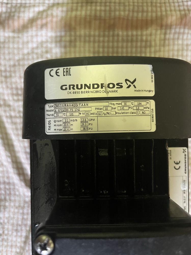Pompa wody grundfos typ-CM3-3