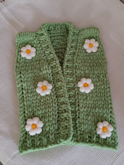 Плюшевий кардиган / В'язаний кардиган / В'язана жилетка