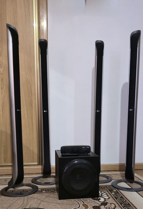 Logitech z906 + colunas home cinema