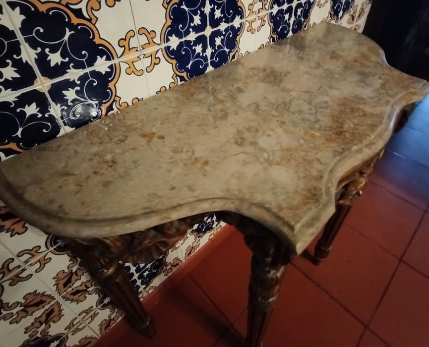 Conjunto de aparador com espelho rústico