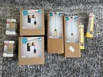 Zestaw 2x lampa wiszaca + 2x kinkiet +4 żarówki EGLO