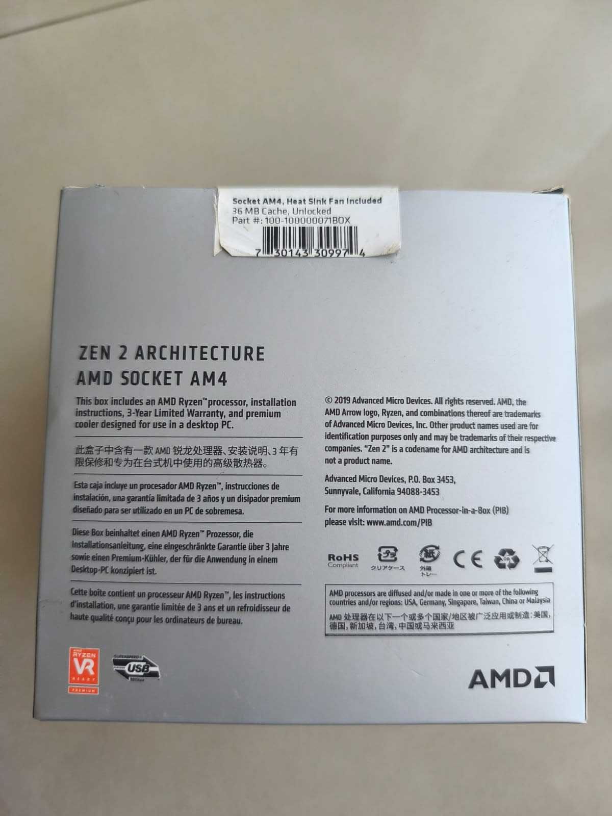 Processador AMD Ryzen 7 3700X – Novo, Selado, 8 Cores / 16 Threads