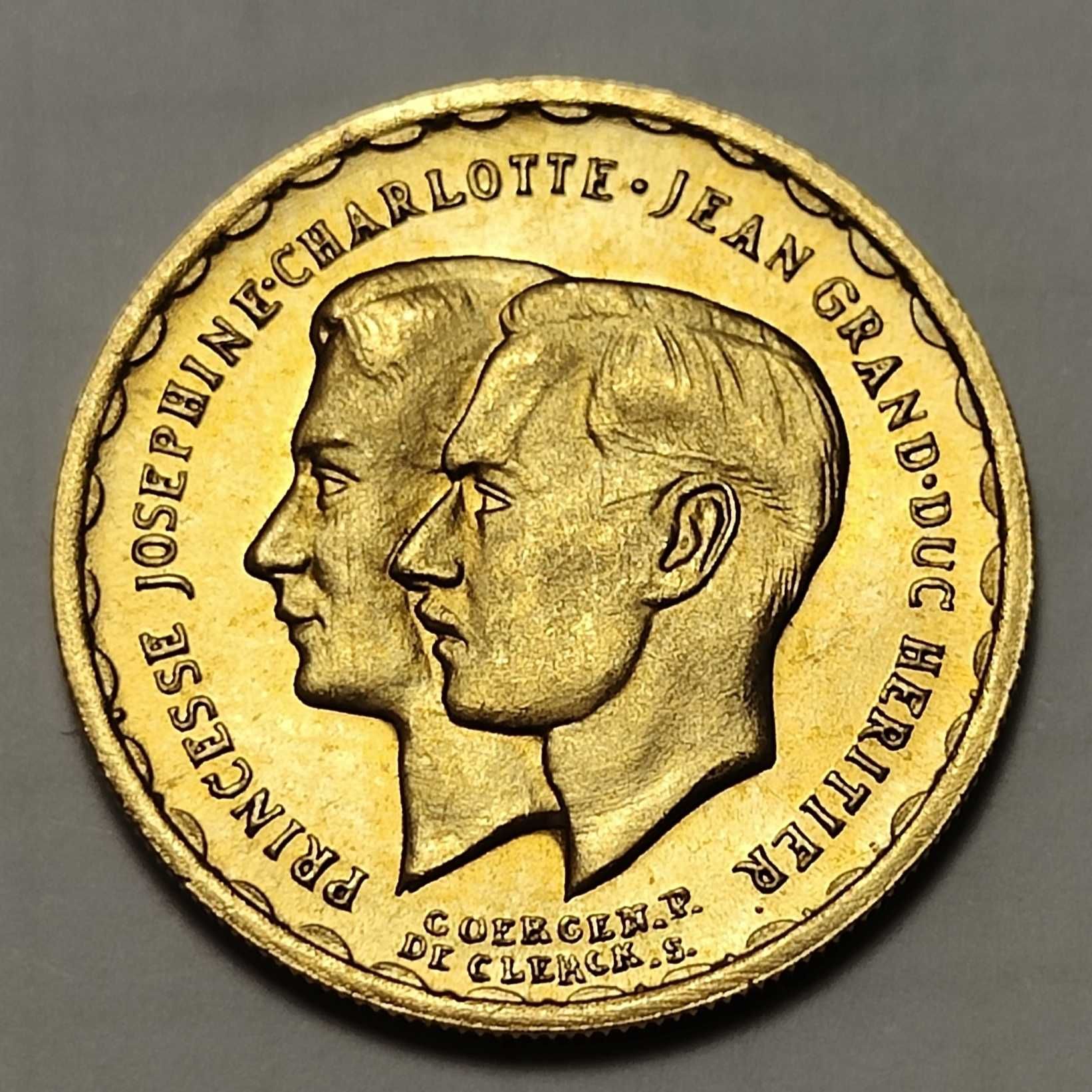 20 франков 1953, 1964 Люксембург, Тираж 25 тыс, золото