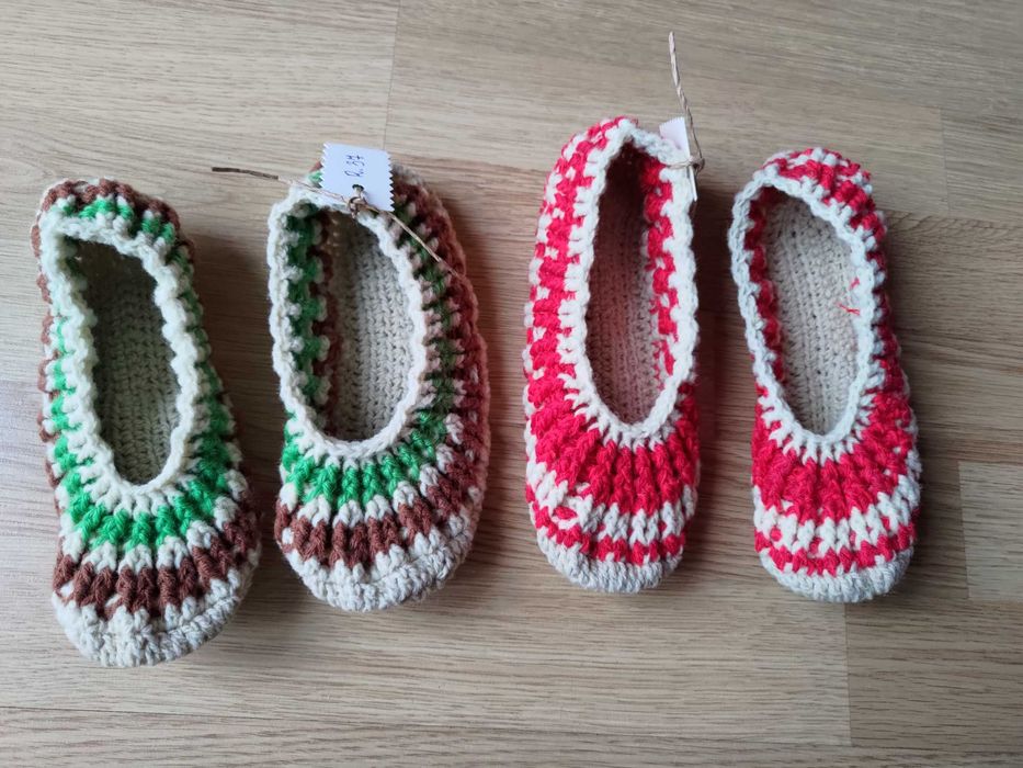 Kapcie z włóczki r 37