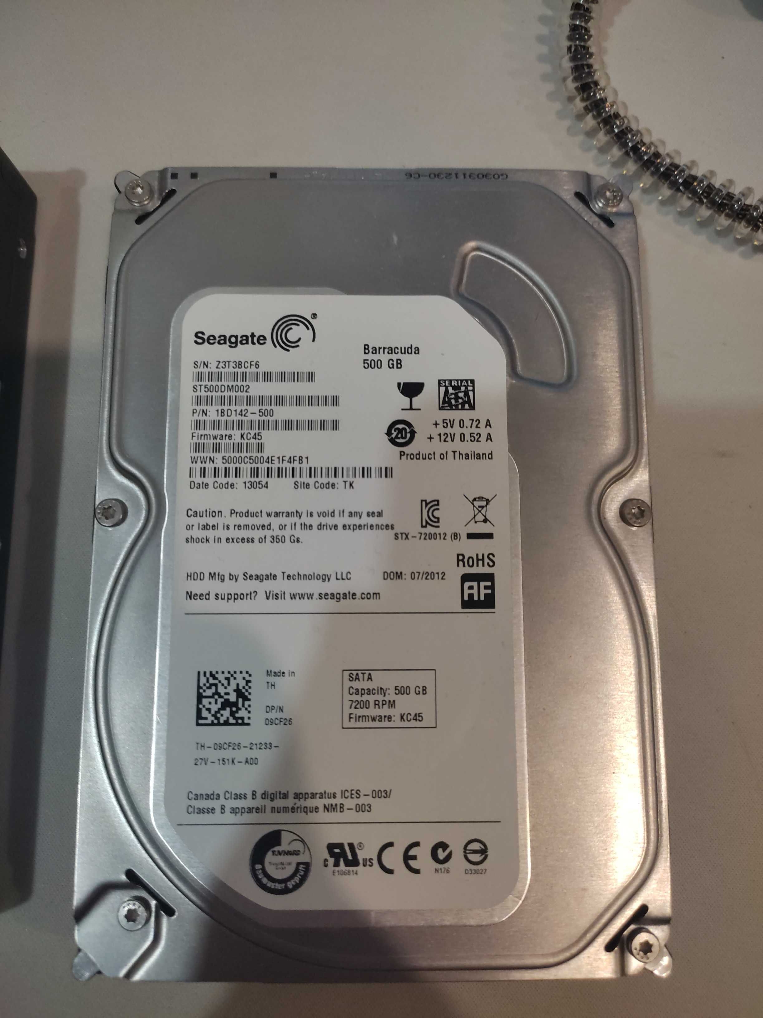 Жорсткі диски 500gb WD Seagate Barracuda 2,5 3,5