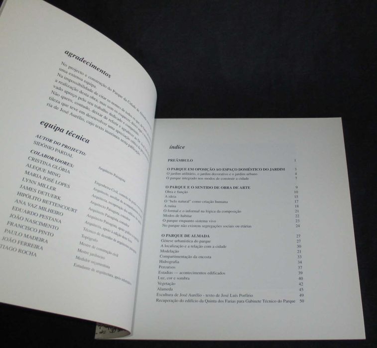 Livro Parque da Cidade de Almada Sidónio Pardal