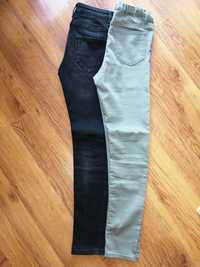 Zestaw spodni dziewczęcych, jeansy, jegginsy rozmiar 152