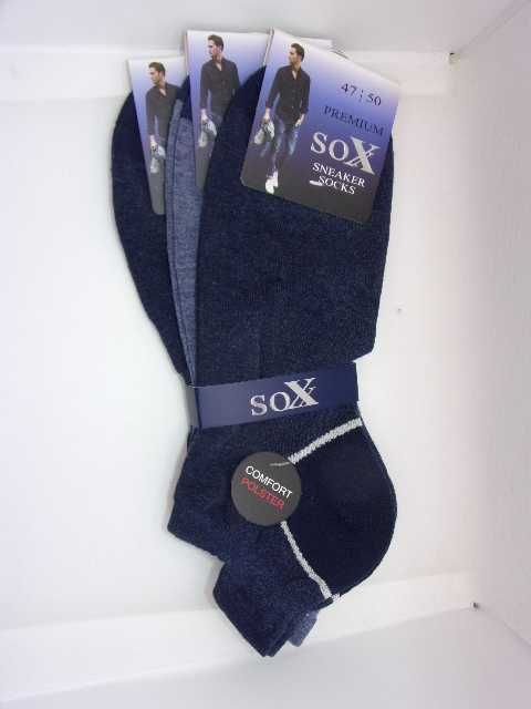 3x Stopki męskie bawełniane duże rozmiary 47-50. Premium Sox. CNB16457