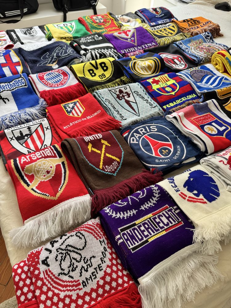 Coleção 38 Cachecois Futebol Novos