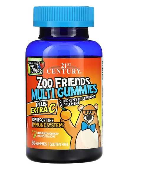 Zoo Friends, мультивитамины для детей с витамином C, 60 мармеладок