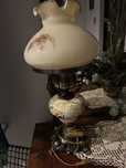 Lampka nocna vintage porcelana,szklo
