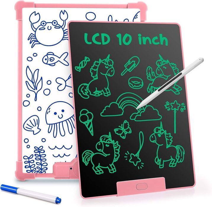 tablica lcd do pisania dla dzieci różowa