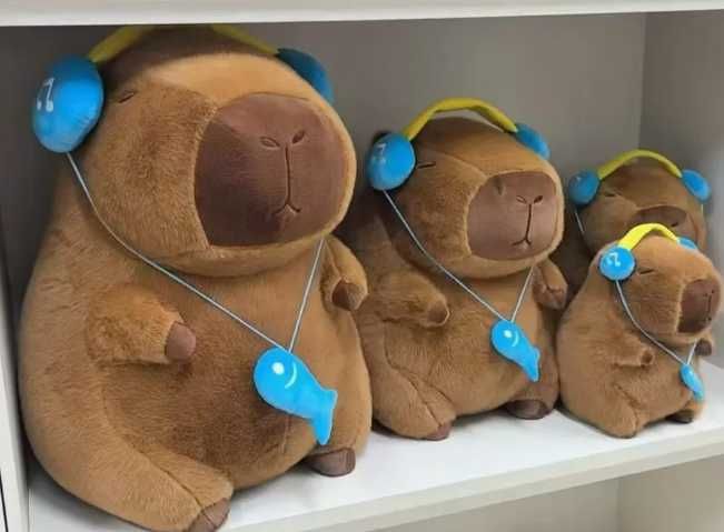 ХІТ ПРОДАЖУ! Капібара іграшка полюшева в наушниках Игрушка Капибара