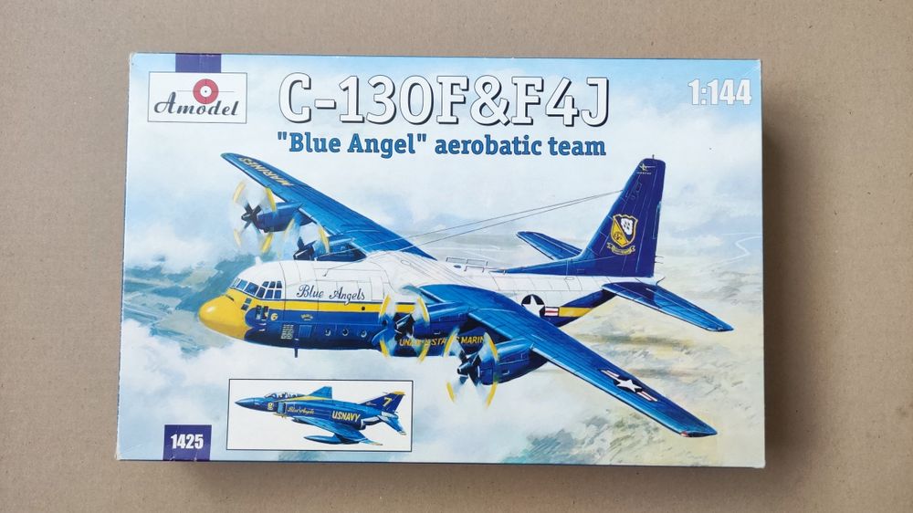 Сборная модель самолета 1:144 2в1 C-130F & F-4J Amodel