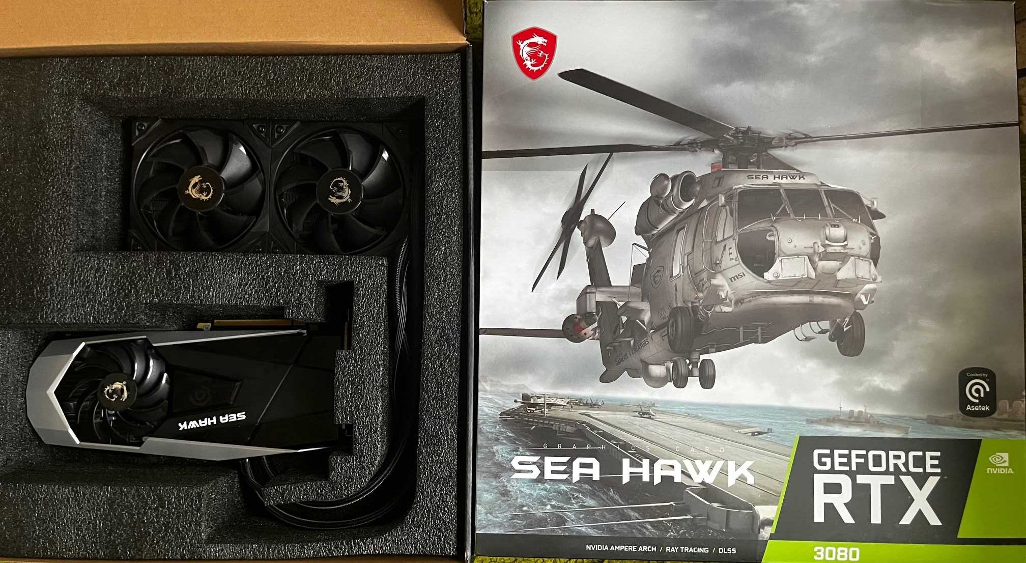 Видеокарта MSI RTX 3080 10GB  SEA HAWK X 10G, нужен сервис помпы !!!