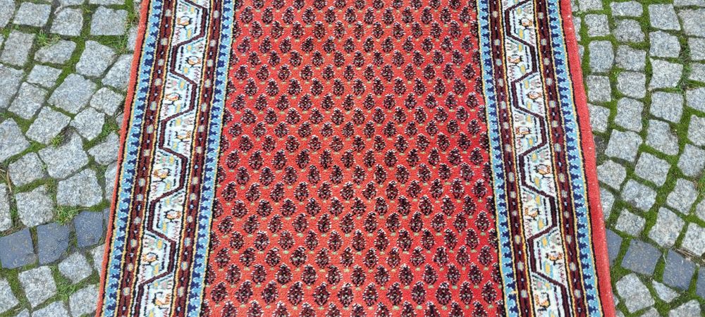 -70% lśniący orientalny indo saroug mir perski dywan  R.tkany 95/180