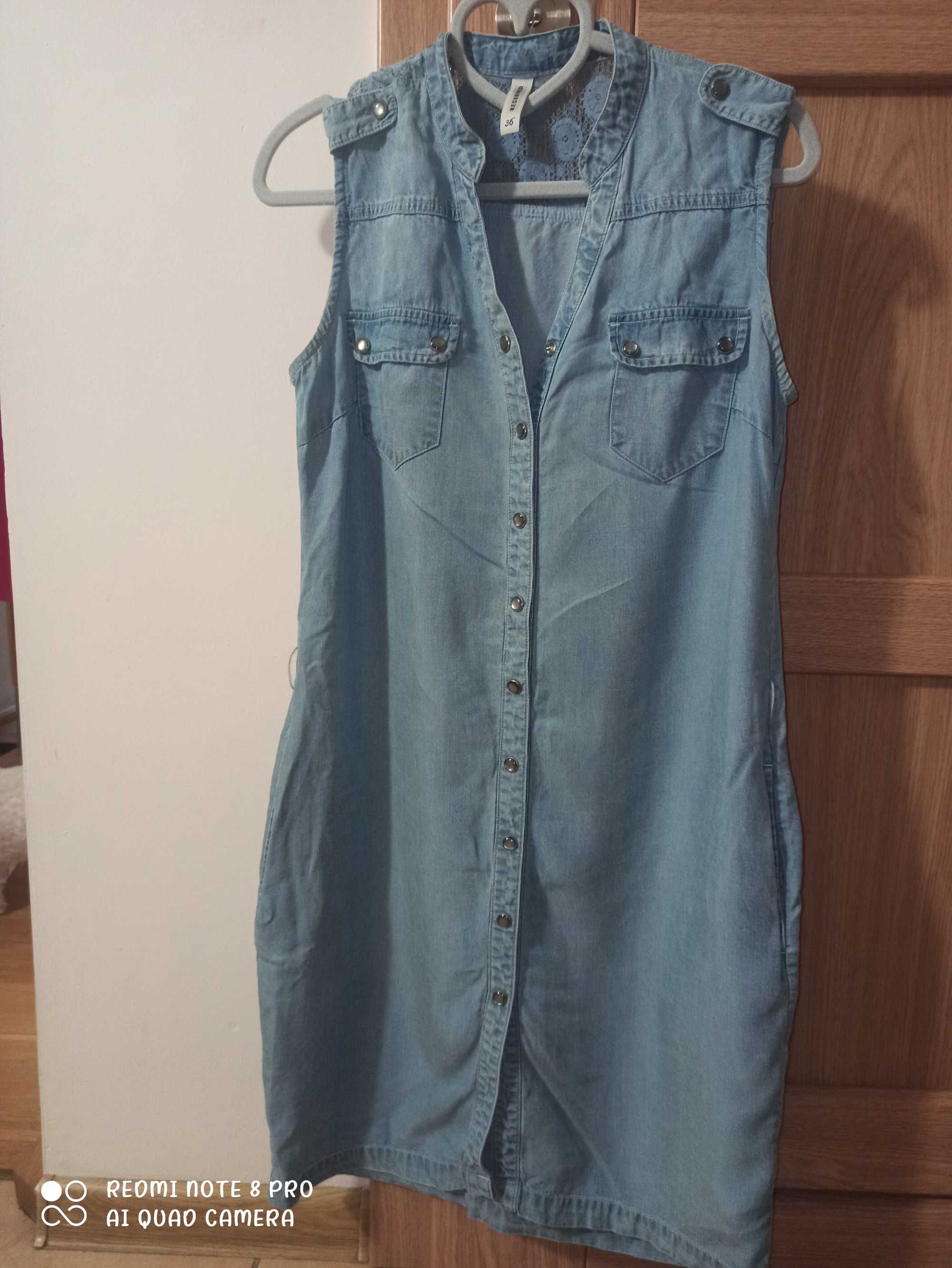 sukienka jeansowa reserved r.36