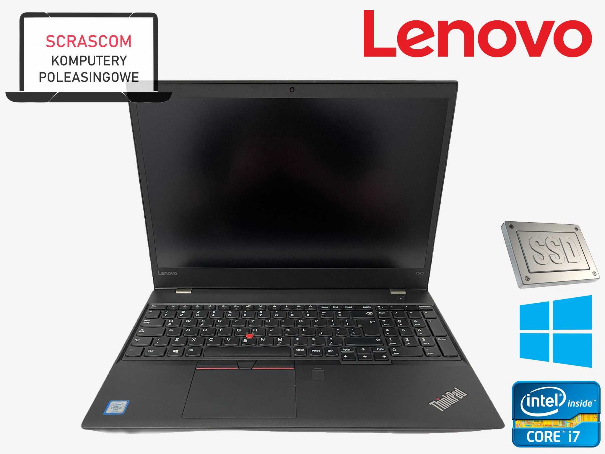 Laptop Dell Lenovo HP Intel SSD Windows 10, Gwarancja Rok