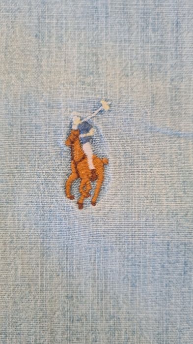 Koszula Polo Ralph Lauren. Jasny niebieski Błękitny jeansowa. S