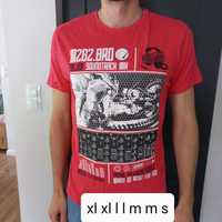Czerwony t-shirt męski MZGZ S lub L lub XL