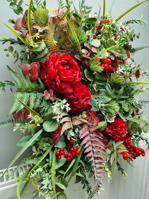 Obraz ze sztucznych kwiatów 42,5x32,5