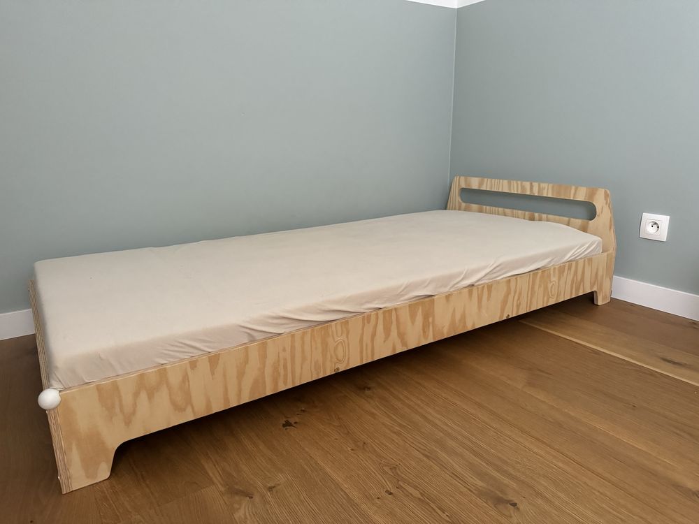 Łóżko pojedyńcze dla dziecka 170x80, Kiki 2 + materac IKEA VIMSIG