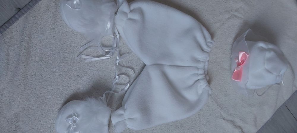 Piękny zestaw do chrztu dla dziewczynki małej księżniczki sukienka 62