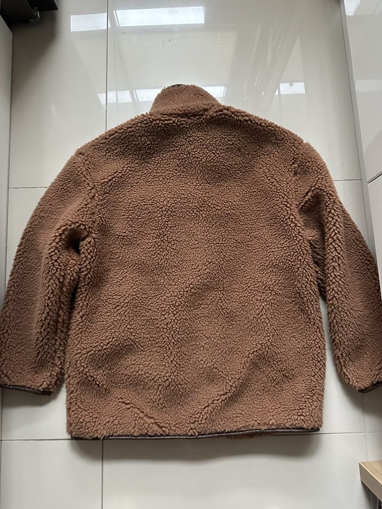 Kurtka polarowa ZARA brązowa rozmiar L/XL zapinana na zamek