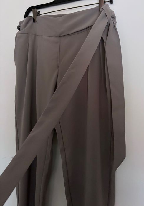 MANGO  Spodnie Casual z wiązaniem w pasie M L