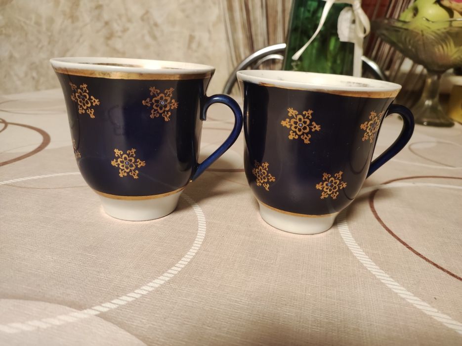Чашки кобальт Довбыш  фарфор СССР