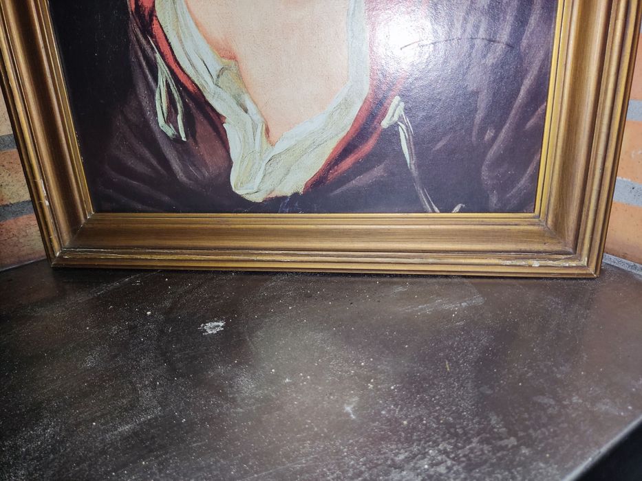 Quadro antigo com menino