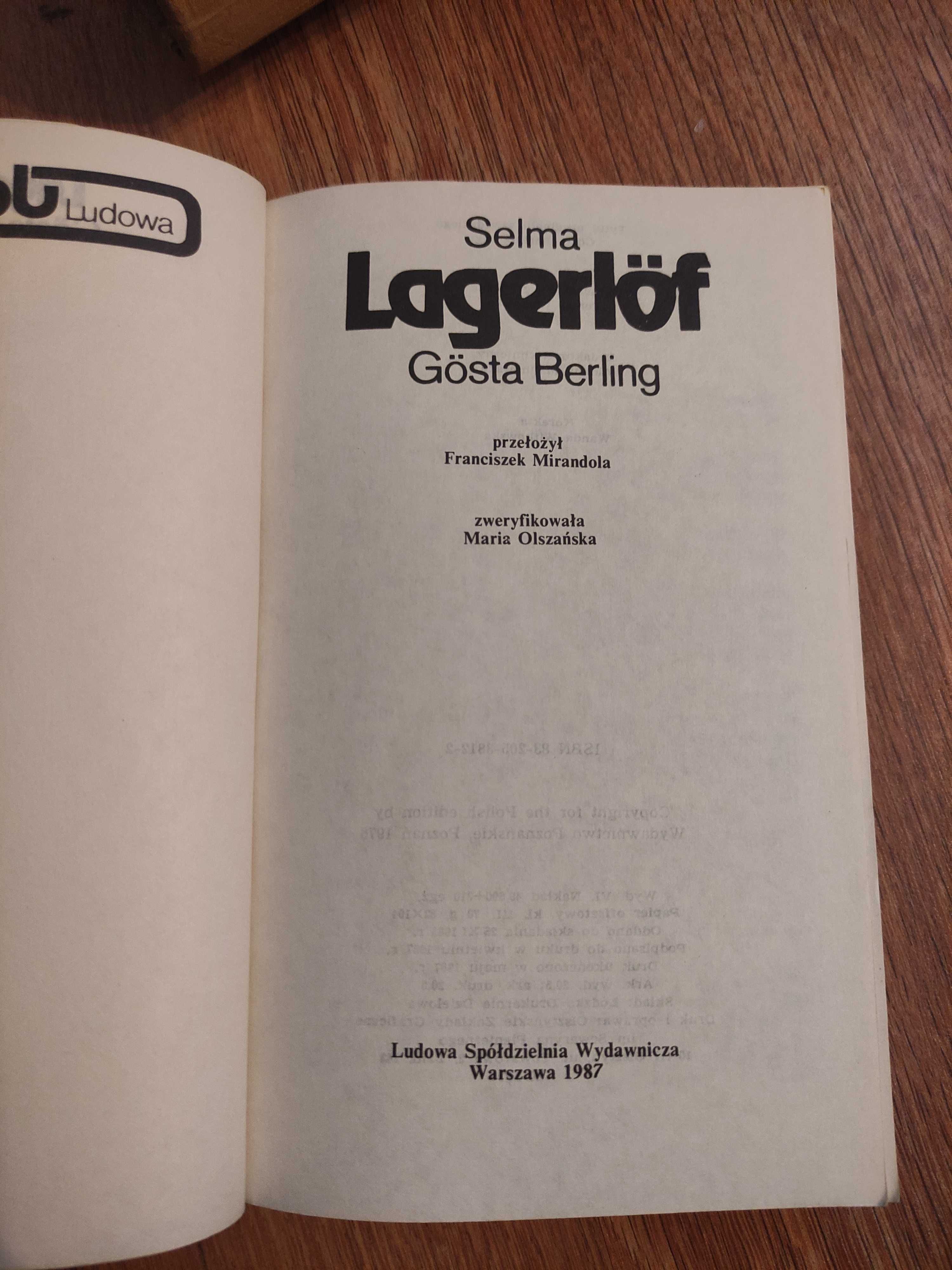 Wełna Lagerlöf Gösta Berling