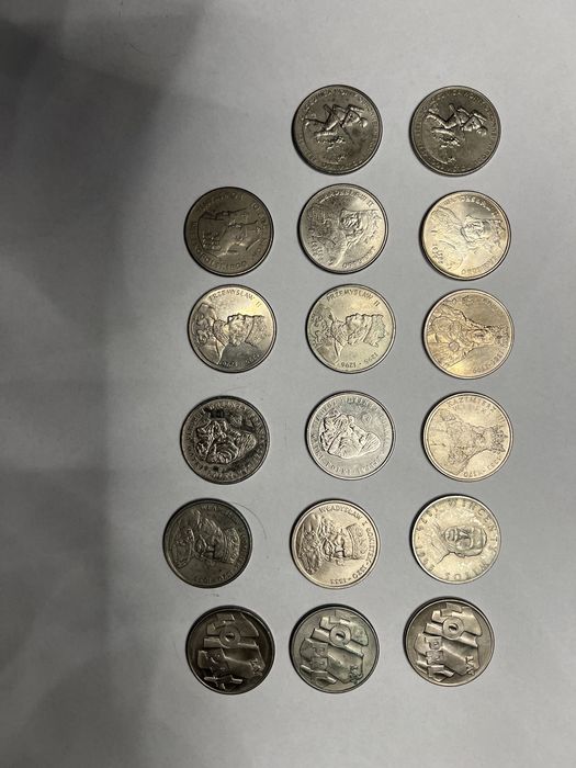 Zestaw 18szt monet 500zł Jagiełło 1989 , 100zł Jadwiga Przemyslaw II K