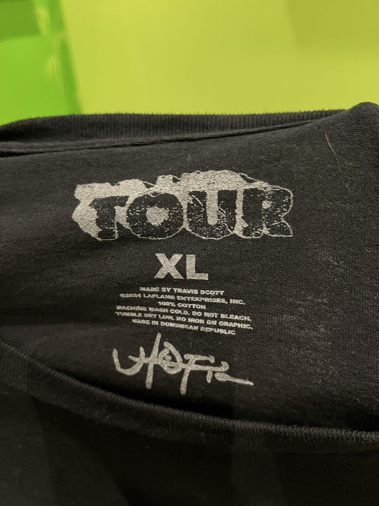 Travis Scott merch z koncertu koszulka z krótkim rękawem nowa czarna