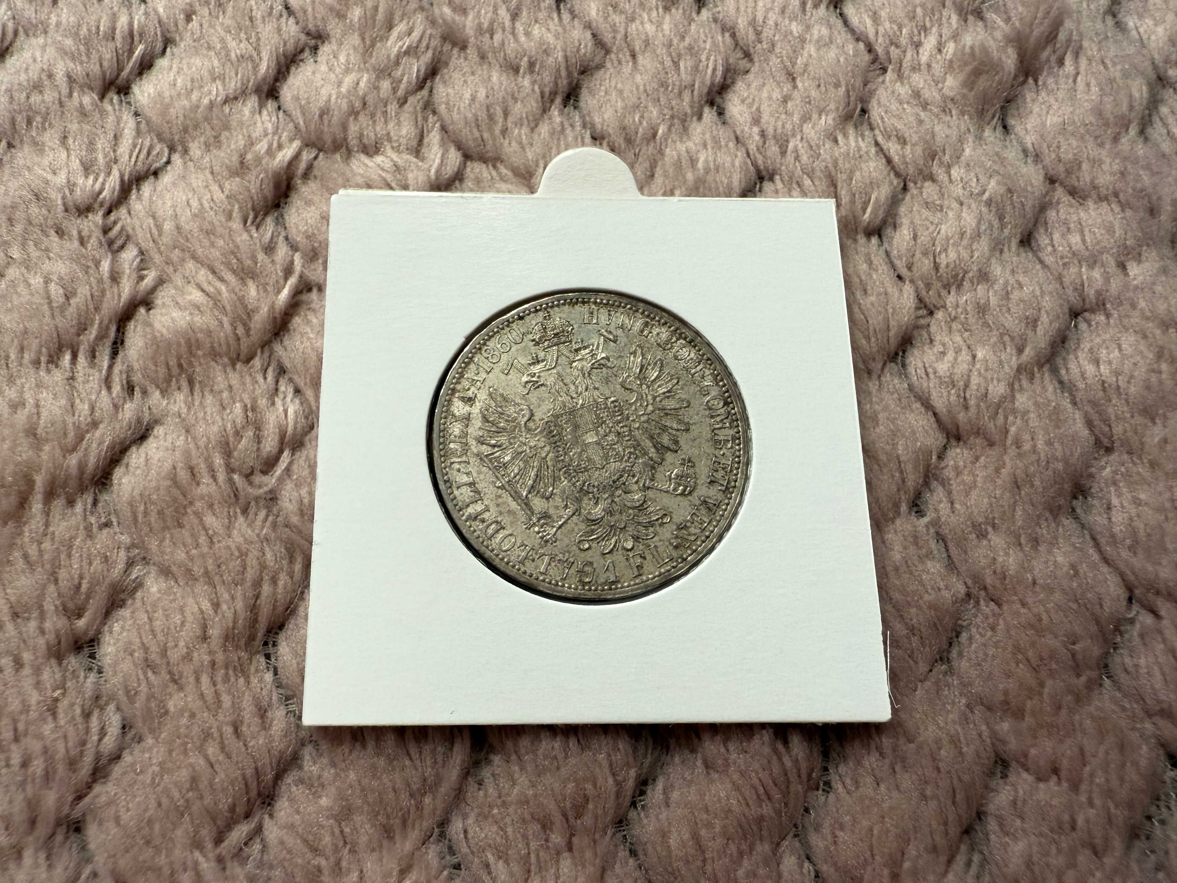 Austro-Węgry - 1 Floren - Franciszek Józef - Moneta 1860 A