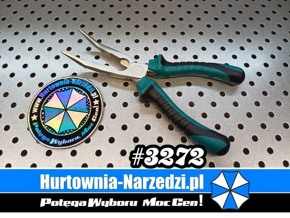 Szczypce wydłużone odgięte 200mm Cr-V JOBIextra szczypce 200mm