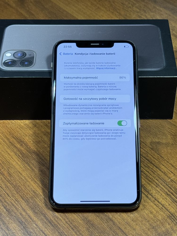 Apple iPhone 11 Pro Max 256 GB Czarny | Stan BDB | Bateria 86%