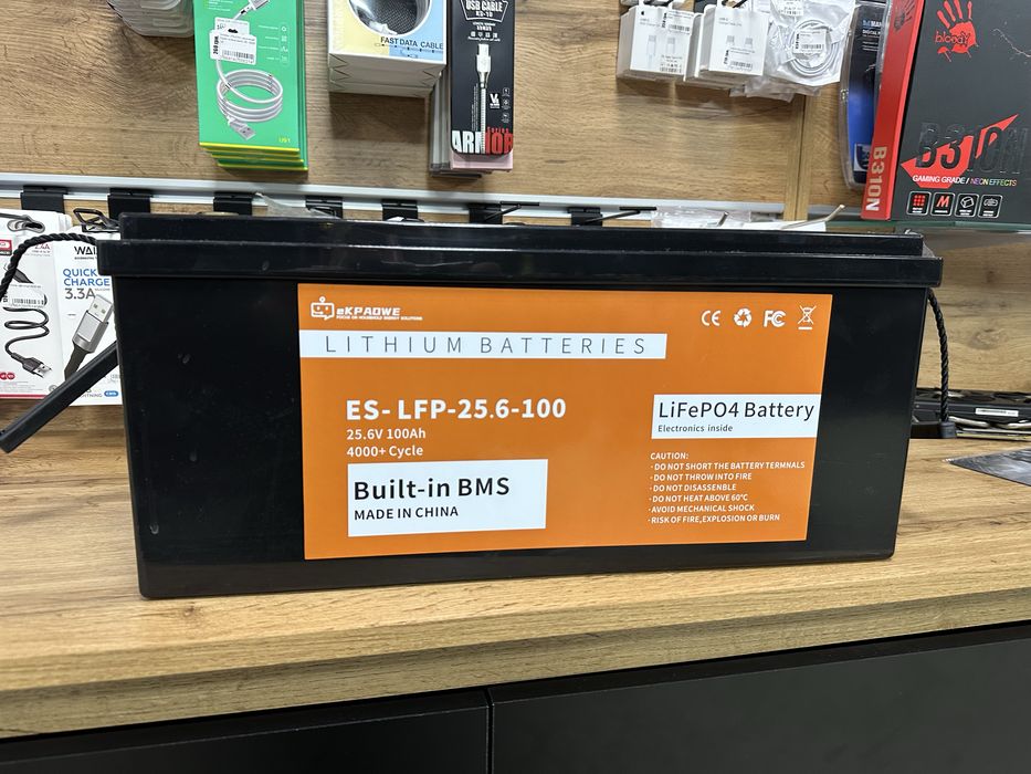 Акумулятор літій - залізо - фосфатний LifePo4 100ah 24B