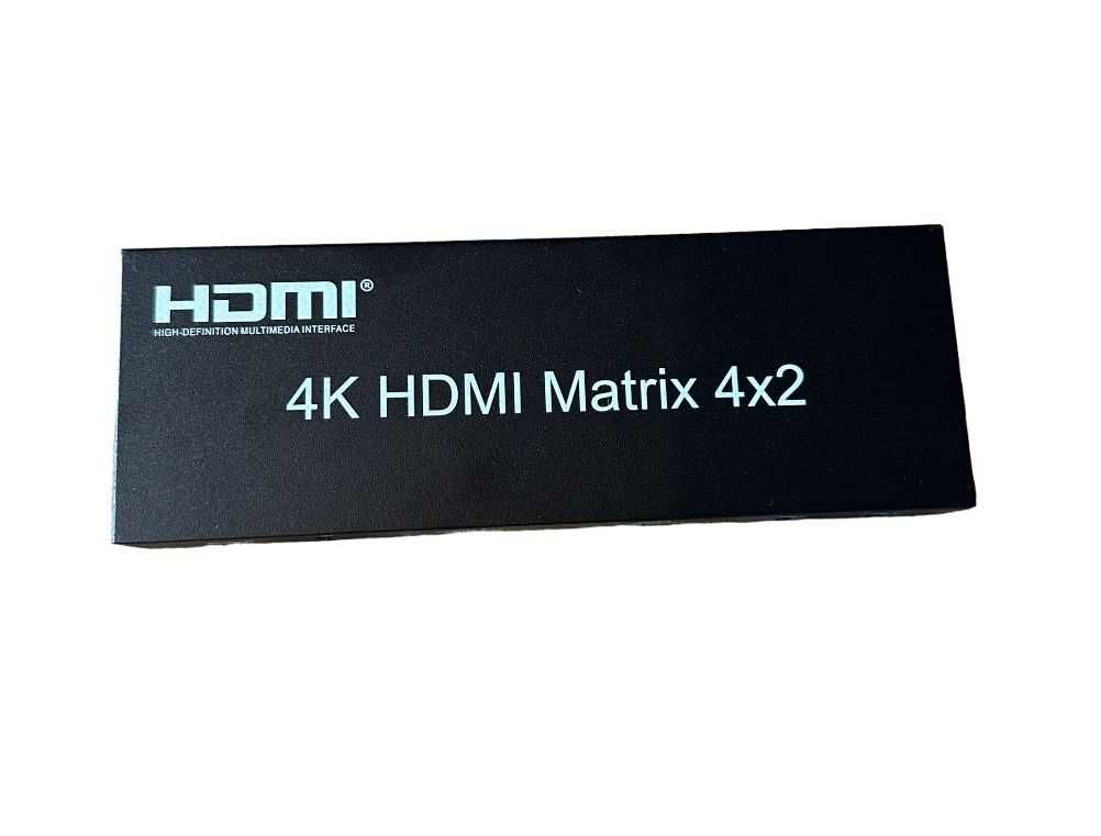 Przełącznik matrycowy HDMI Matrix Switch Splitter 4x2 1.4b Pilot k1025