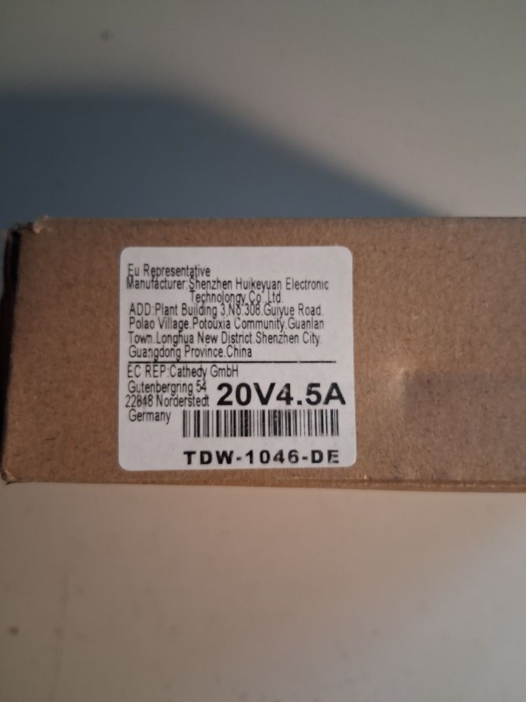 Zasilacz ładowarka 20v 4.5a
